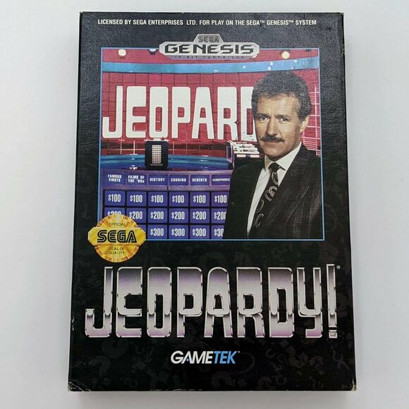 SEGA Genesis Video Game Lot of 2 RBI Baseball 4 and Jeopardy! with Alex Trebek - Picture 6 of 10